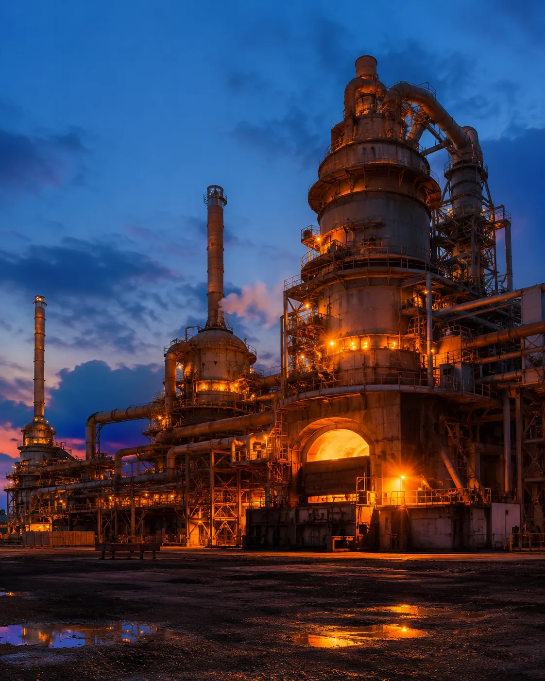 Nickel smelter processing facility — industrial supply chain operations